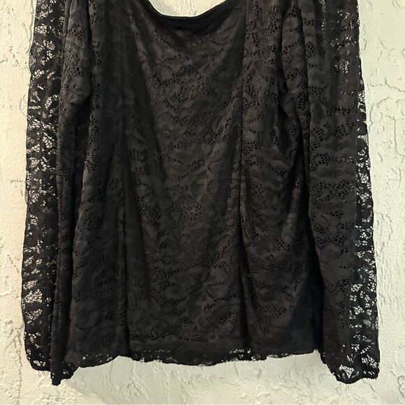 TORRID Lace Blouse Top Women Size 2X Long Sleeve Witch Goth Boho Whimsigoth - Picture 5 of 11